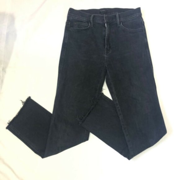 Mother Ankle Fray BlackBird Skinny Jeans 25 - Picture 1 of 6